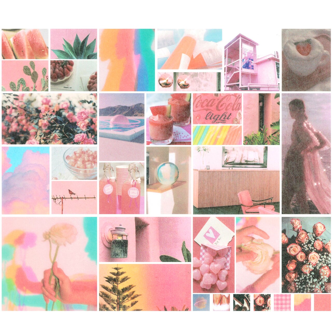 Wrapables Aesthetic Scrapbooking Washi Stickers, for DIY Arts & Crafts, Diary, Stationery, Card Making, Collages, Decals (70 pcs)